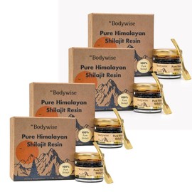 Be Bodywise by Root Labs Pure Himalayan Shilajit Resin  | 3rd Party Lab Tested Supplement | 85+ Trace Minerals & Fulvic Acid Edible Healthcare:_Pack of 4