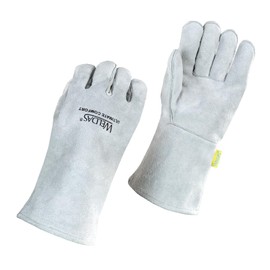 [Weldas] Economy Welding Gloves Fully Lined with Cotton Versatile Wing Thumb and Gun Cut Design, 10-2112L, Gray, Large