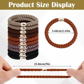 10 Pcs Hair Ties for Women - Thick Hairties No Damage Colorful Hair Rubber Bands Braided Ponytail Holder Bands - Elastics for Girl Ponytails and Other Hairstyles Thin Hairs Accessories