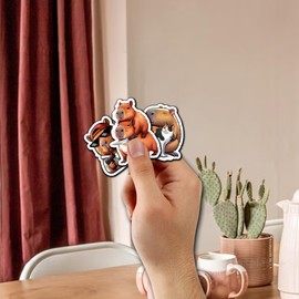 Pack 50 PCS Capybara Stickers Cute Animal Waterproof Vinyl Decals Decorations Laptop Water Bottles Luggage Helmet Skateboard Guitar Scrapbook Phone Gifts for Teens Girls