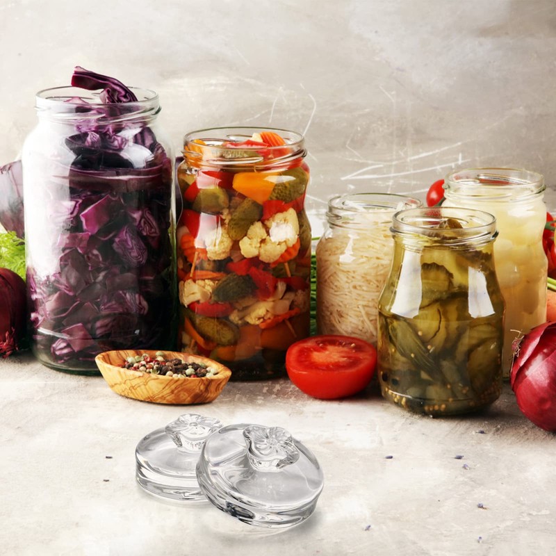 Okllen 9 Pack Glass Fermentation Glass Weights for Large Wide