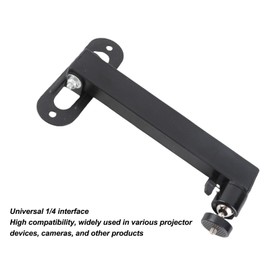Yunseity Foldable Projector Wall Mount, 360° Rotation Adjustable Angle Projector Stand Wall Mount with 1/4 Interface, Single Arm 20cm Wall Projector Bracket, Load Capacity, Space Saving