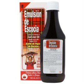 Emulsion De Escocia Cod Liver Oil Vitamin Supplement, Cherry Flavor, 6.5 fl oz