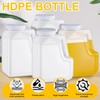 Suzile 4 Pcs 1.25 Gallon White HDPE Plastic Gallon Jar