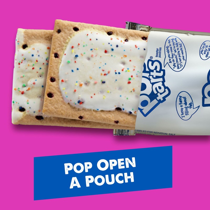Pop-Tarts Toaster Pastries, Breakfast Foods, Kids Snacks, Frosted Blueberry, 20.3oz