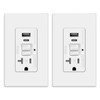 ELEGRP GFCI Outlet with USB Ports, 20 Amp Self-Test GFCI