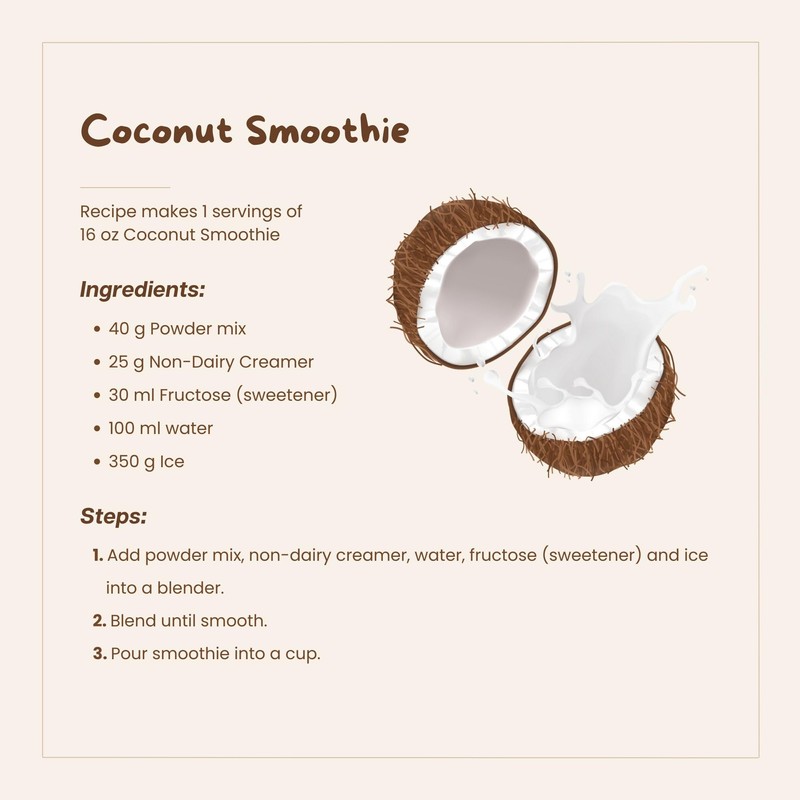 Bossen Bubble Tea Powder Mix - 2.2 Pound (Coconut)