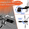 FOVPLUE 1.25" Highway Footpegs,Long Angled Adjustable Highway Pegs w/Mounts for