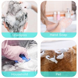 Tekson Soap Foam Bottle, Empty Travel Foaming Lash Shampoo for Cleanser, Dispenser (60ml, 2 fl oz, Green)