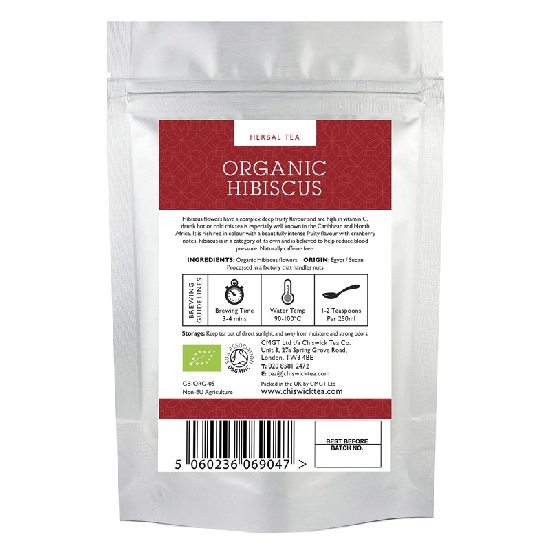 Organic Hibiscus Flowers Premium Loose Leaf Herbal Tea - Chiswick
