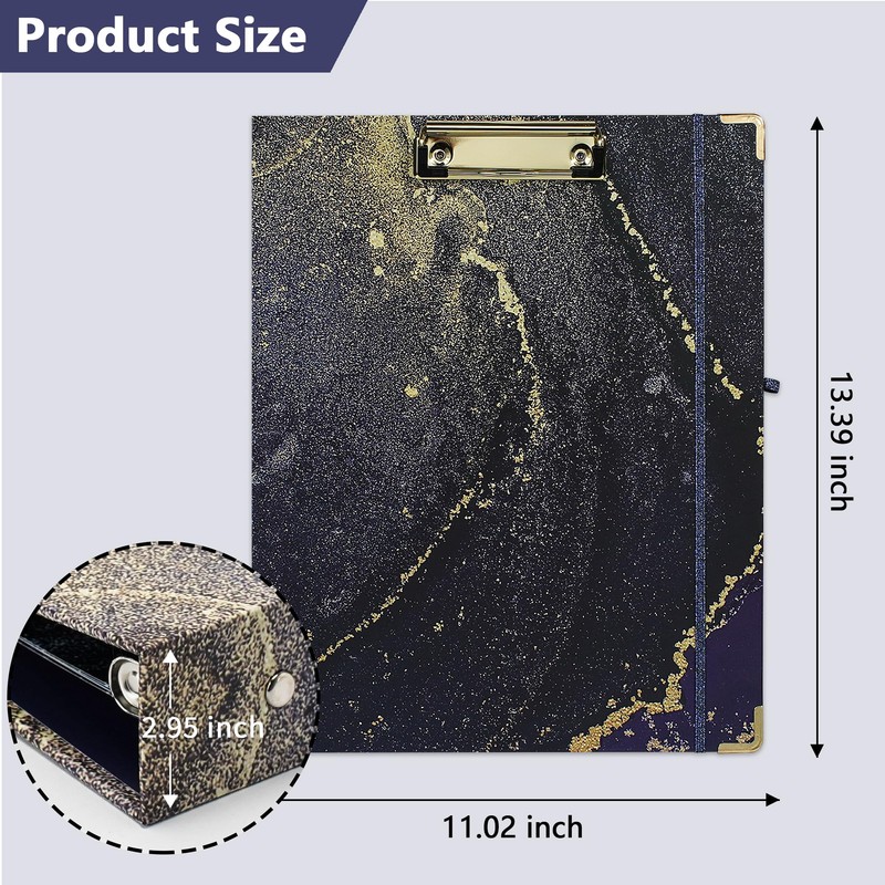 Remowith 3 Ring Binder, 1 Inch Round Ring Organizer with