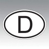 RDW D Germany Country Code Oval Sticker Premium Decal Die