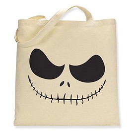 Make It Love It Sell It - Skeleton Face Jack 'o Lantern - Canvas Tote Bag, Double Sided