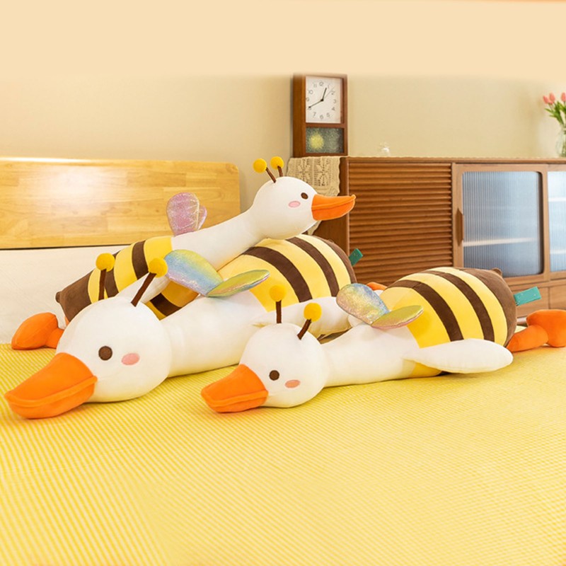 Duck Bee Plush Toy Honeybee Duck Hugging Pillow Cute Stuffed