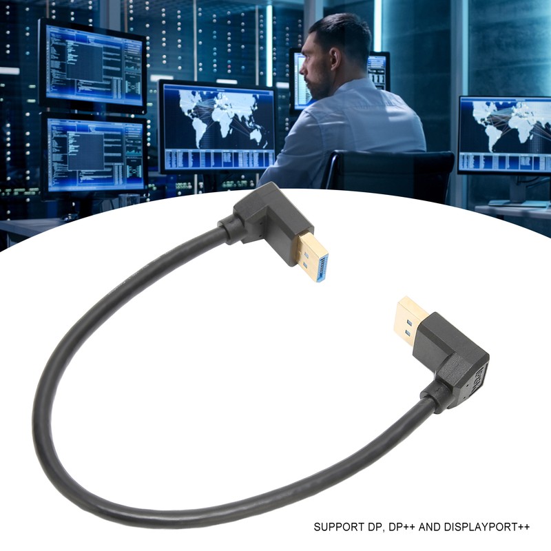 Displayport 1.4 Cable 8K/60Hz 90 Degree Angled Male to Male