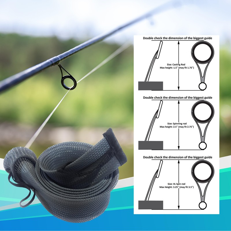 Reaction Tackle Rod Sock Blue (Point-Long-9)