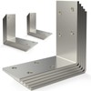 KOMOHOM （15-Pack） Heavy Duty 12-Gauge Galvanized Steel L Brackets, 3"x3"