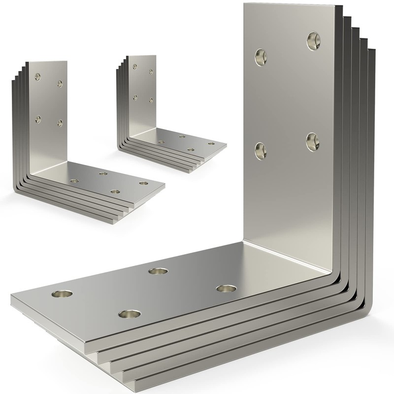KOMOHOM （15-Pack） Heavy Duty 12-Gauge Galvanized Steel L Brackets, 3"x3"