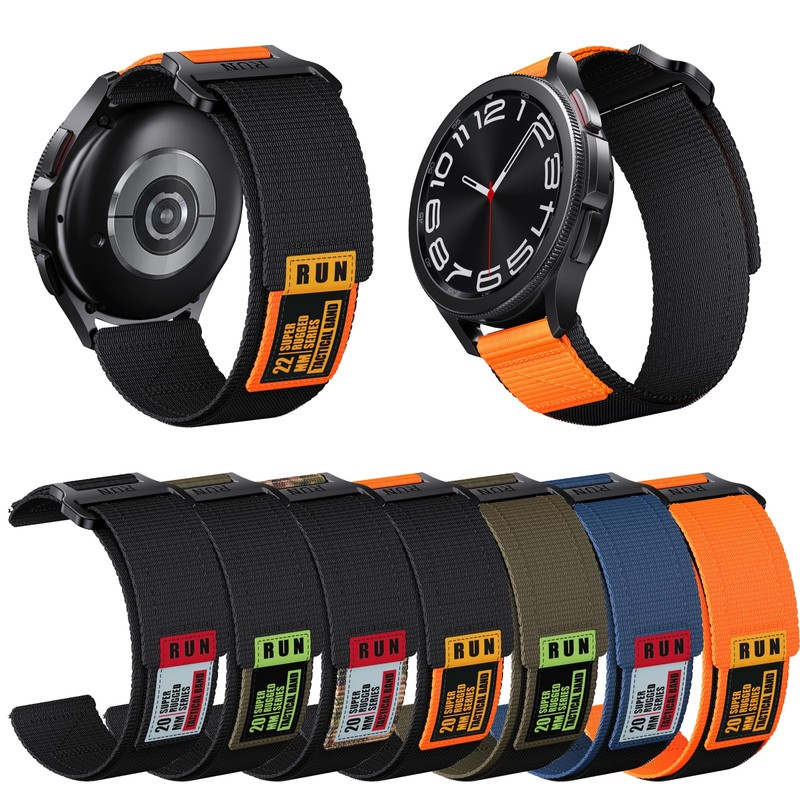 [SQHYWJ] Watch Strap Tactical Nylon Loop Watch Replacement Band 20mm