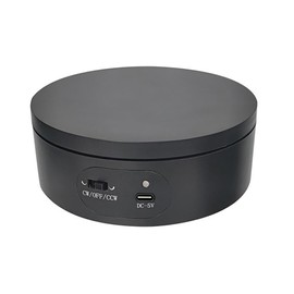 TopHomer Rotating Display Stand, 360° Electric Rotating Platform 5KG Load Rotating Turntable 12cm Noiseless Rotary Display Base for Jewelry Watch Model (Black)