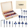 Yueqing Zhongji 1/4 Inch Router Bits Set 15 Tungsten Carbide