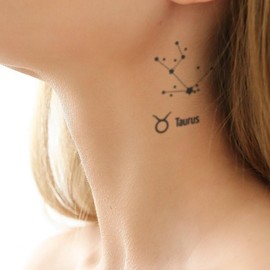 Taurus - Stier - Forever Never® | Temporäre Tattoos für Erwachsene - Hält bis zu 2 Wochen | vegan, wasserfest, EU-zertifiziert