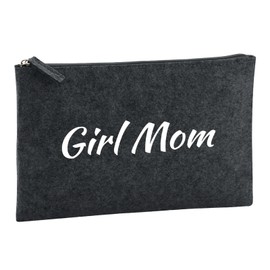 Huuraa Toiletry Bag Girl Mom Lettering Gift 1 Litre Charcoal Felt Girl Mom Gift Idea