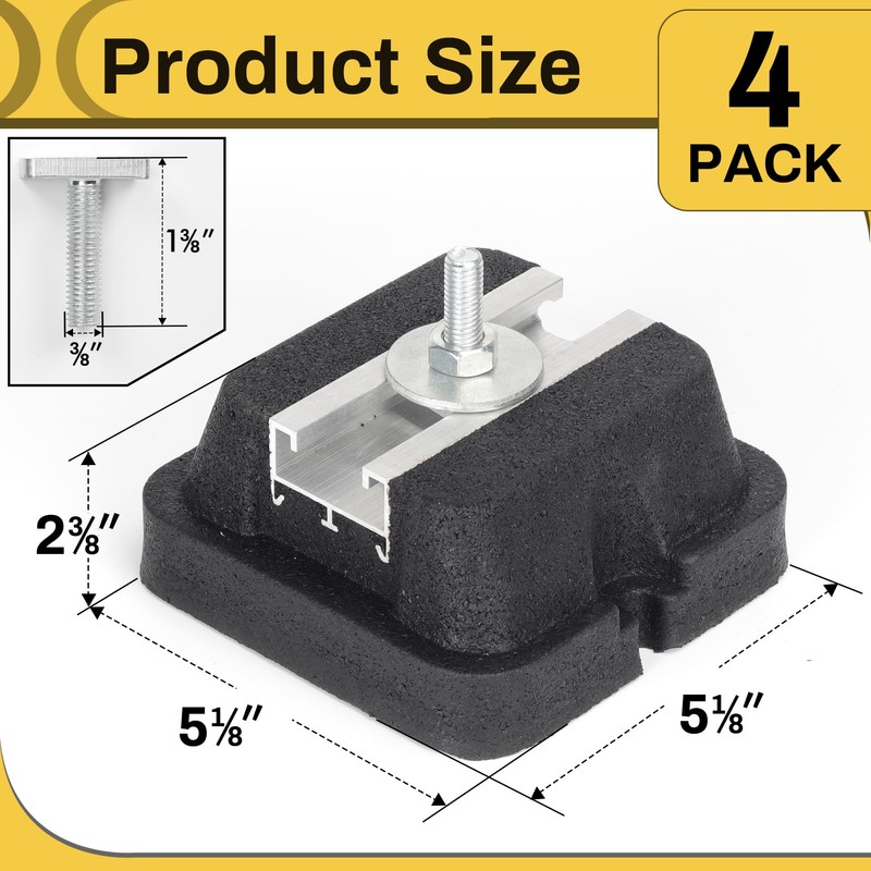 Powrocket Floor Mounting Base for Mini Split Air Conditioner,4 Pack