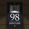Custom Signs Solar Illuminated Modern Anthracite House Number Sign 24cm