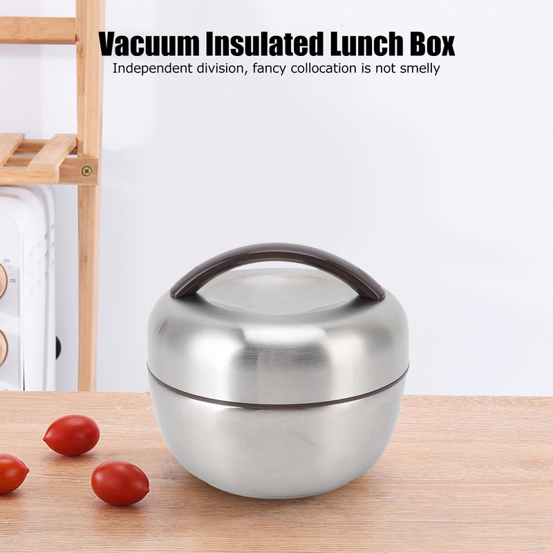 0.8L Vacuum Insulated Lunch Box 304 Stainless Steel Leakproof Portable