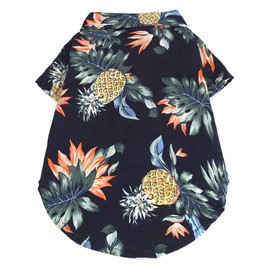CT COUTUDI Hawaiian Dog Shirts Aloha Dog Shirt Pet Summer Cool Summer Flower Pineapple Shirt for Small to Medium Puppy Dog Cat