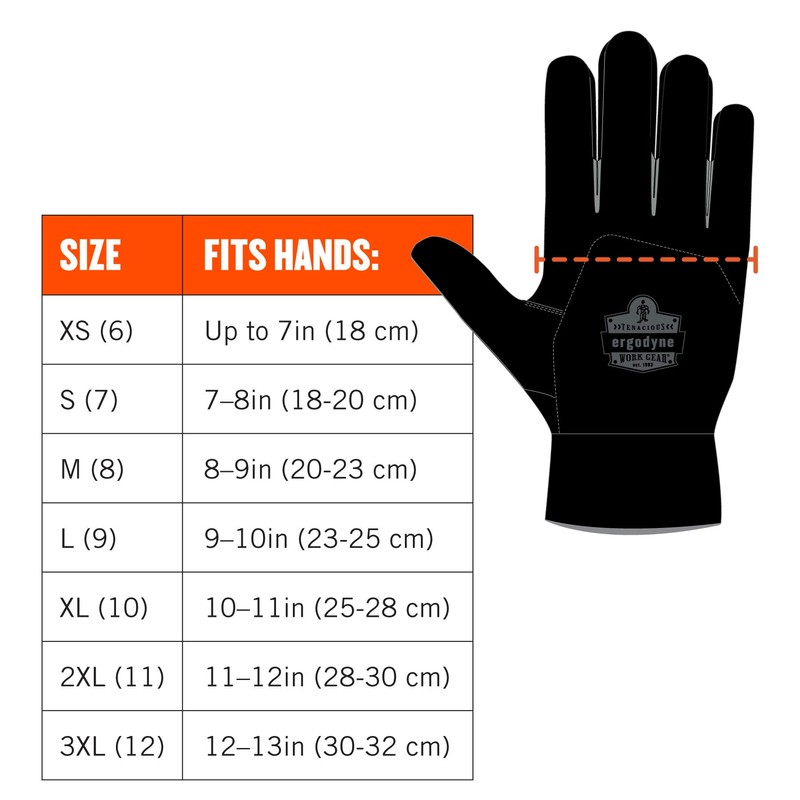 Ergodyne ProFlex 710 Heavy-Duty Work Gloves, Small, Gray