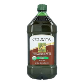 Colavita Organic Extra Virgin Olive Oil, First Cold Pressed, Perfect for Roasting, Baking, Dressing, and Marinades Carbohydrate Free Cholesterol Free Imported From Italy, 2 Liters