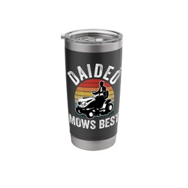 Daideo Mows Best Funny Gardener Lawn Care Father's Day Stainless Steel Insulated Tumbler