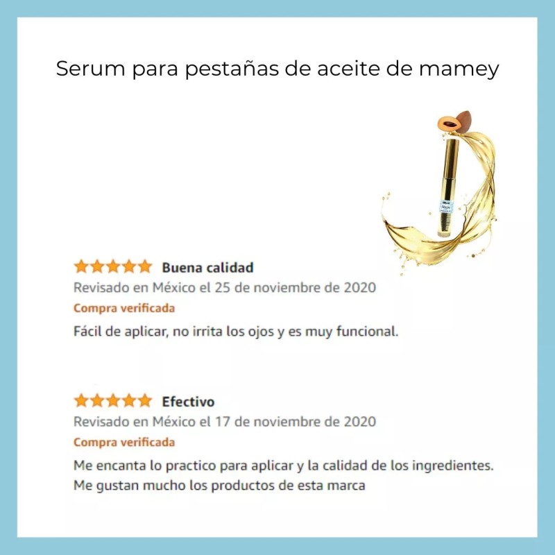 Natturall Serum Pestañas Y Cejas De Aceite De Mamey