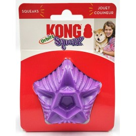 Kong Squeezz Orbitz Ball Small/Medium Squeaky Dog Fetch Toy 3" (Pick Color) - Purple