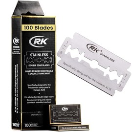 RK Shaving Double Edge Razor Blade - 100 pack - designed for the Henson AL13