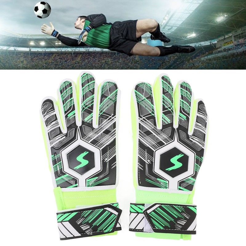 1 Pair Kids Soccer Gloves Latex Collision Resistance Football Goalkeeper