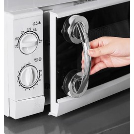 KAFENDA Large Glass Door and Window Handles, Bathroom Sliding Doors, cabinets, wardrobes, Suction Cups, Non-Marking Handles, Non-Porous Absorption Handles (Silver)