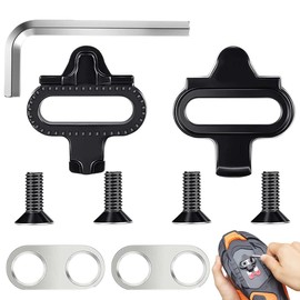 IKOPFLN 11 Pieces Road Mountain Bike Universal Cycling Shoes Locking Shoes Locking Shoe Pads and Non-Slip Pedals Bike Cleats Bicycle Shoe Plate Set Pedal Plates Bicycle Accessories, b