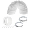 SPARES2GO 4m Vent Hose Connection Ring Screw Clip Kit for