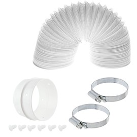 SPARES2GO 4m Vent Hose Connection Ring Screw Clip Kit for Hoover Tumble Dryer