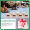 Keadic 33Pcs Clear Square Favor Boxes with Gift Ribbons, Scissors,