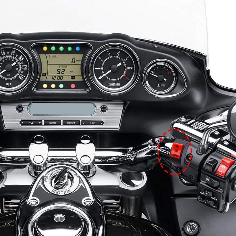 Aoling Motorcycle Steering Wheel Switch 12V 7/8 22mm Motorcycle Handlebar