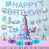 Mermaid Birthday Decorations Mermaid Party Honeycomb Centerpieces, Hanging Swirls Happy