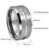 CROWNAL 10mm 8mm 6mm Tungsten Wedding Band Ring Engraved I