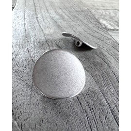 Pack of 10 Cool Shape Silver Coloured Matt Buttons Metal Eyelet Buttons 18 mm or 23 mm for Sewing (18 mm)