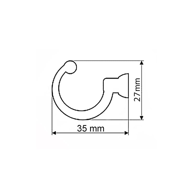 KeyMet Satina Coat Hook Coat Hanger Wall Hook