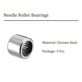 Kozelo 5pcs HK0810 Needle Roller Bearings - [8mm x 12mm x 10mm] Open End for Gearbox Use, Chrome Steel Rollers