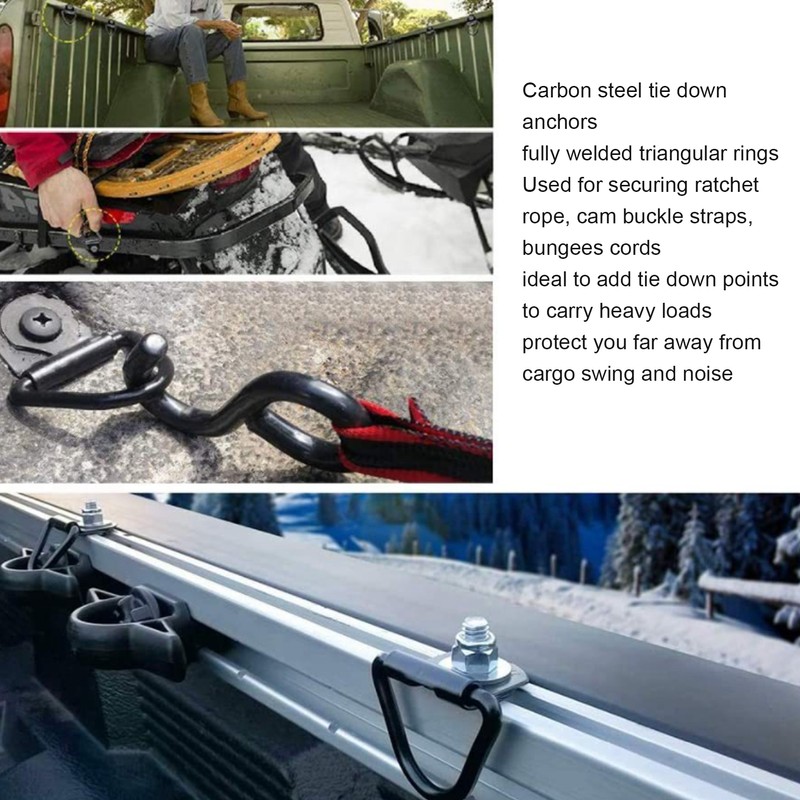 4 Set 3/8in‑16 Thread Bed Deck Rails Cleat T Slot